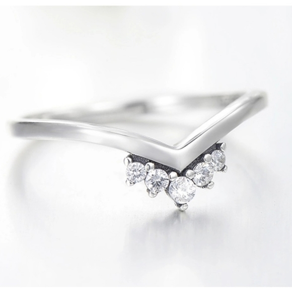 ๐โจ 925 Veronica Wishbone Ring - Picture 3 of 9